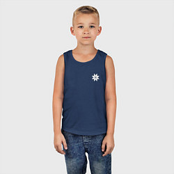 Майка детская хлопок Символ алатырь - оберег русича, цвет: тёмно-синий — фото 2