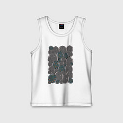 Майка детская хлопок Камбала, цвет: белый