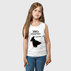 Майка детская хлопок Тёмная сила, цвет: белый — фото 2