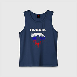 Майка детская хлопок Bear Russia, цвет: тёмно-синий