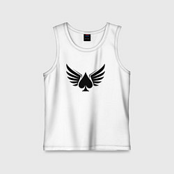 Майка детская хлопок Крылатые пики, цвет: белый
