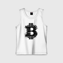 Майка детская хлопок Urban биткоин, цвет: белый