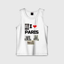 Детская майка I love Paris
