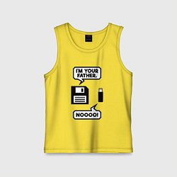Майка детская хлопок Я твой отец, цвет: желтый