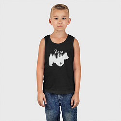 Майка детская хлопок Bear papa, цвет: черный — фото 2