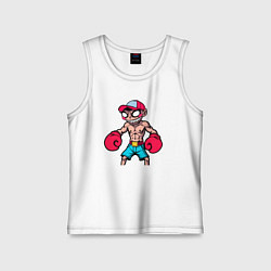 Майка детская хлопок Мульт-боксер, цвет: белый