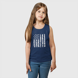 Майка детская хлопок USA style, цвет: тёмно-синий — фото 2