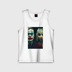 Майка детская хлопок Джокер и Харли Квинн, цвет: белый
