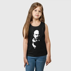 Майка детская хлопок Ленин: фигу вам, цвет: черный — фото 2