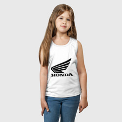 Майка детская хлопок Honda Motor, цвет: белый — фото 2