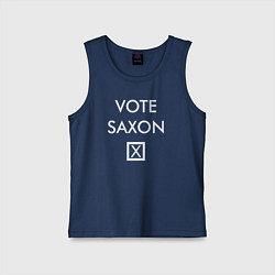 Майка детская хлопок Vote Saxon, цвет: тёмно-синий