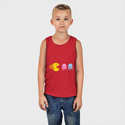 Майка детская хлопок Pac-Man: Fast Eat, цвет: красный — фото 2