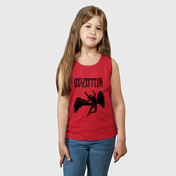 Майка детская хлопок Led Zeppelin Swan, цвет: красный — фото 2