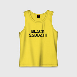 Майка детская хлопок Black Sabbath, цвет: желтый