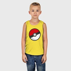 Майка детская хлопок Pokeball, цвет: желтый — фото 2