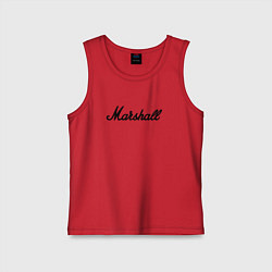 Майка детская хлопок Marshall logo, цвет: красный