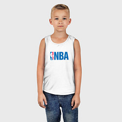 Майка детская хлопок NBA, цвет: белый — фото 2