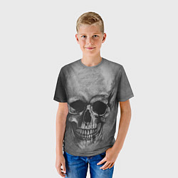 Футболка детская Череп, цвет: 3D-принт — фото 2