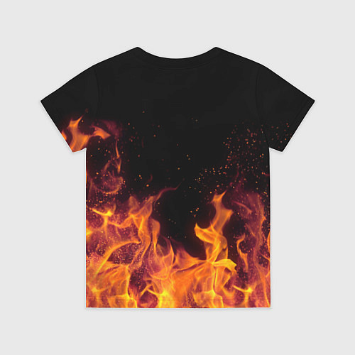 Детская футболка Света - кулон на цепи в огне / 3D-принт – фото 2