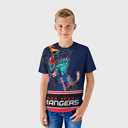 Футболка детская New York Rangers, цвет: 3D-принт — фото 2