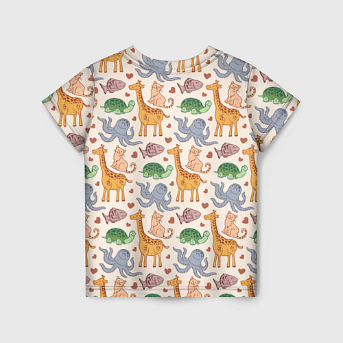 Детская футболка Летние зверьки / 3D-принт – фото 2