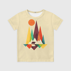 Футболка детская Медведь в горах, цвет: 3D-принт