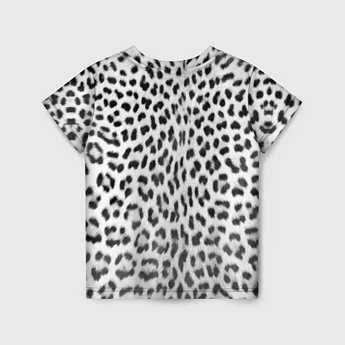 Детская футболка Белый леопард / 3D-принт – фото 2