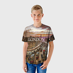 Футболка детская Улицы старого Лондона, цвет: 3D-принт — фото 2
