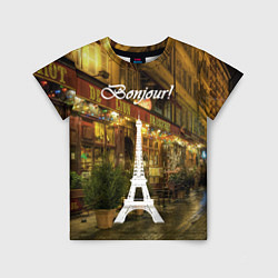 Футболка детская Bonjour - Paris, цвет: 3D-принт