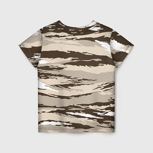 Детская футболка Камуфляж: коричневый/кремовый / 3D-принт – фото 2