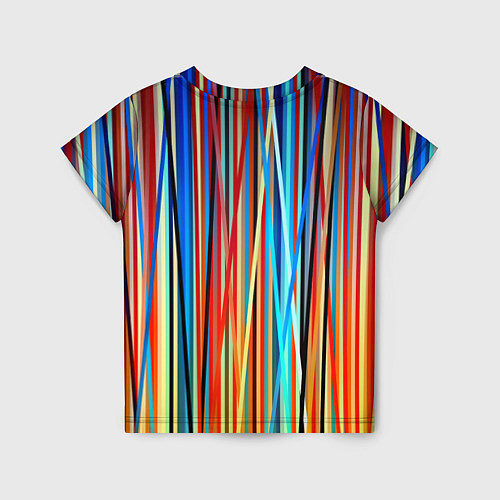 Детская футболка Colored stripes / 3D-принт – фото 2