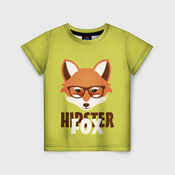 Футболка детская Hipster Fox, цвет: 3D-принт