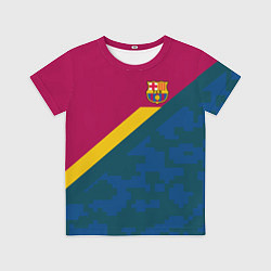Футболка детская Barcelona FC: Sport Camo 2018, цвет: 3D-принт