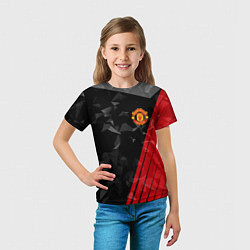 Футболка детская FC Manchester United: Abstract, цвет: 3D-принт — фото 2