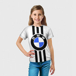 Футболка детская BMW: Black Strips, цвет: 3D-принт — фото 2