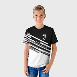Футболка детская FC Juventus: B&W Line, цвет: 3D-принт — фото 2