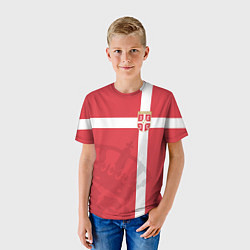 Футболка детская Сборная Сербии, цвет: 3D-принт — фото 2