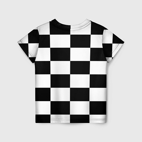 Детская футболка FC Juventus: W&B Grid / 3D-принт – фото 2