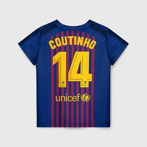 Детская футболка FC Barcelona: Coutinho Home 18/19 / 3D-принт – фото 2