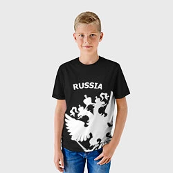 Футболка детская Russia: Black Edition, цвет: 3D-принт — фото 2
