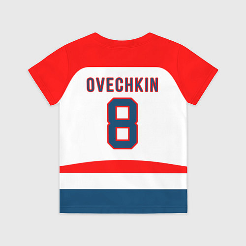 Детская футболка Washington Capitals: Ovechkin White / 3D-принт – фото 2
