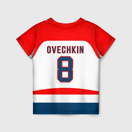 Детская футболка Washington Capitals: Ovechkin White / 3D-принт – фото 2