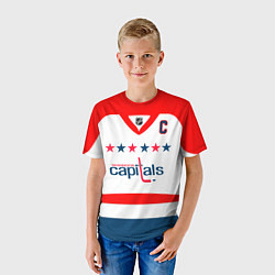 Футболка детская Washington Capitals: Ovechkin White, цвет: 3D-принт — фото 2