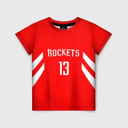 Футболка детская Rockets: James Harden 13, цвет: 3D-принт