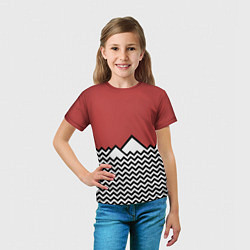 Футболка детская Горы Твин Пикс, цвет: 3D-принт — фото 2