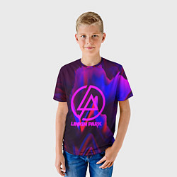 Футболка детская Linkin Park: Violet Neon, цвет: 3D-принт — фото 2