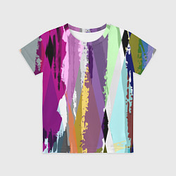 Футболка детская Цветные полосы, цвет: 3D-принт