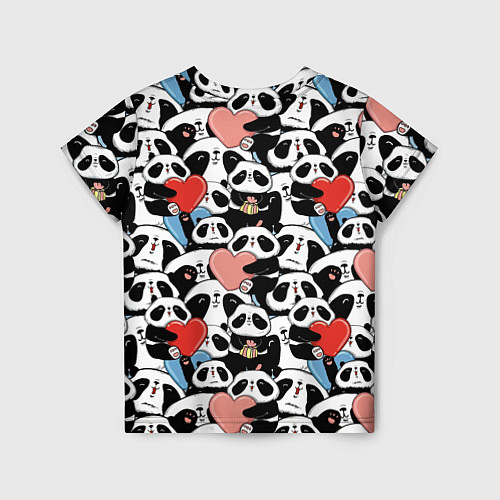 Детская футболка Funny Pandas / 3D-принт – фото 2