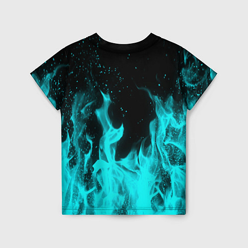 Детская футболка R6S: Turquoise Flame / 3D-принт – фото 2