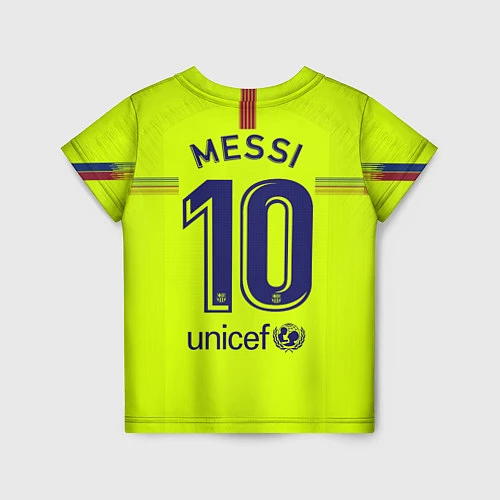 Детская футболка FCB: Messi Away 18-19 / 3D-принт – фото 2